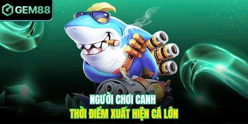 Bắn Cá Phát Tài - Game Trực Tuyến Hot Nhất Hiện Nay 4 Người chơi canh thời điểm xuất hiện cá lớn